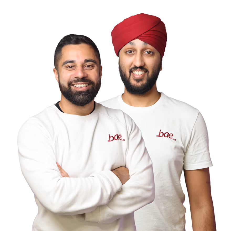 Gurvir and Amardeep, cofounders of Bae HQ