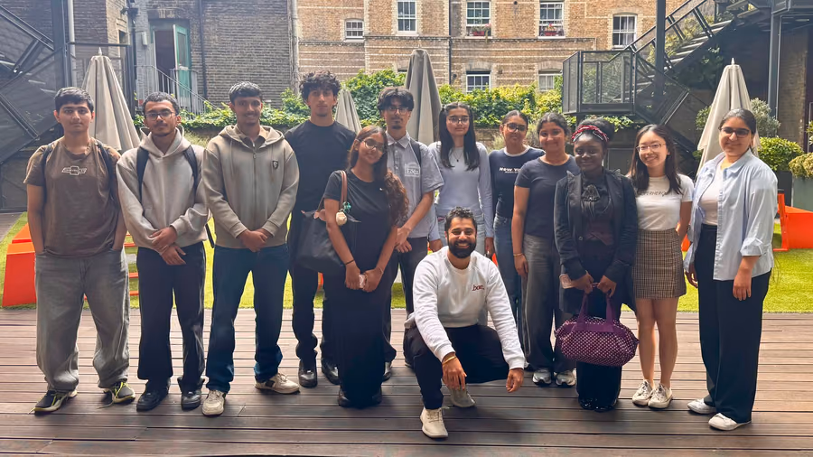A Youth Startups cohort together outside the London office.
